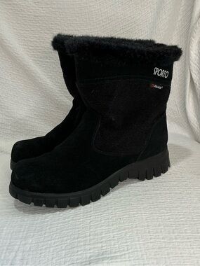 🤎 Sporto Polartec Black Leather Lined Women’s Boots Winter Boots - 9M
